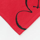 Grand couverture sherpa rouge coeur (Coin)