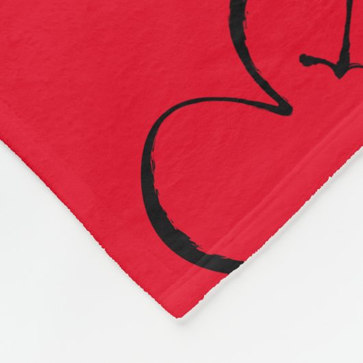 Grand couverture sherpa rouge coeur (Coin)