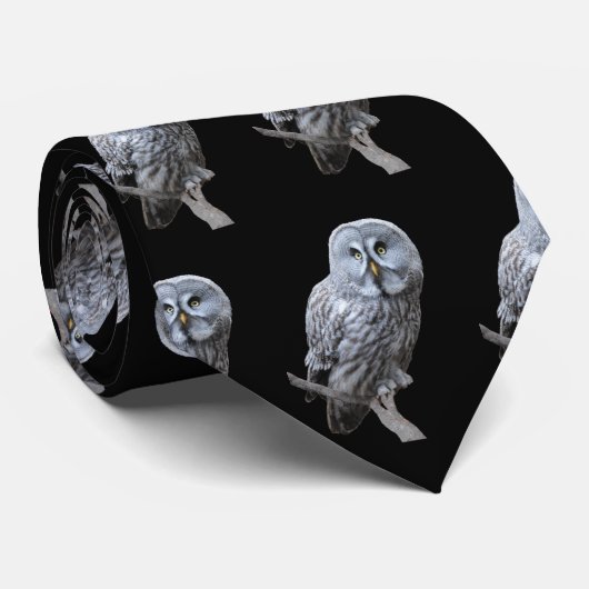 Grand Cravate Grey Owl (Roulé)
