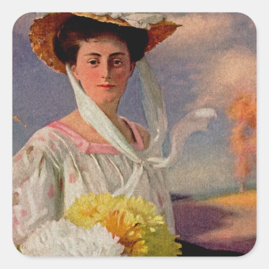 Grand Dame Vierkante Sticker (Voorkant)