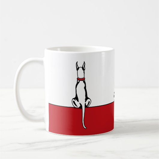 Grand Dane Assis Mug café blanc (Gauche)