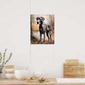 Grand Dane Dog Art Imprimer Poster (Cuisine)