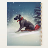 Grand Dane Noël hiver neige (Dos)