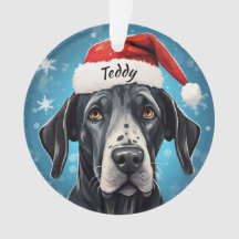 Grand Dane Personnalisé Ornement de Noël