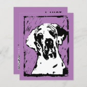 Grand Danois annonçant les cartes code QR (Devant / Derrière)