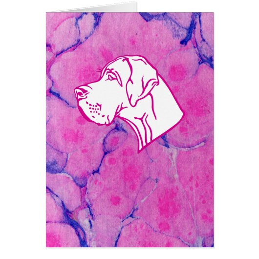 Grand Danois et papier de marbre rose (Devant)