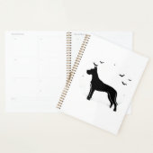 Grand Danois Halloween Lune Silhouette Classique  (Devant avec enveloppe)