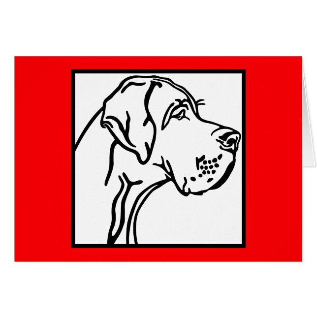 Grand dessin de tête de dane (Devant horizontal)