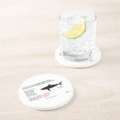 Grand dessous de verre de requin blanc (Côté)