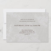 Grand Diplômé Script Photo Graduate Invitation (Dos)