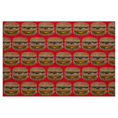 grand double cheeseburger tissu rouge (Fat Quarter)
