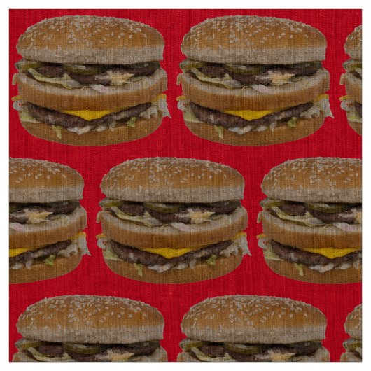 grand double cheeseburger tissu rouge (Échantillon)