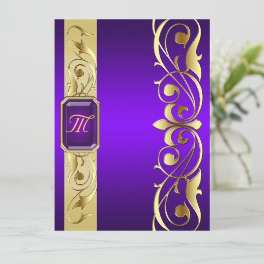 Grand Duc Purple Jewel Or & Invitation Violette (Debout devant)