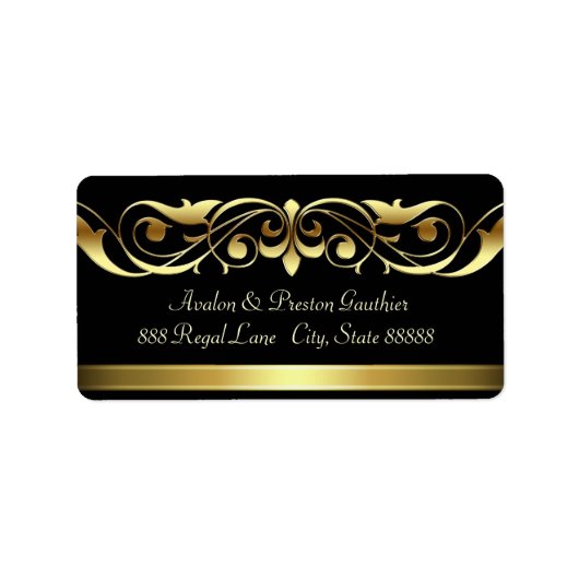 Grand Duchess Black Gold Soll Étiquettes de adress (Devant)