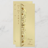 Grand Duchess Gold Scroll Wedding Programme (Devant / Derrière)