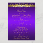Grand Duchess Paars Scroll Wedding Menu (Voorkant)