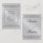 Grand Duchess Silver Scroll Guest-kaart Visitekaartje (Voorkant / Achterkant)