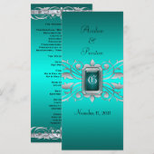 Grand Duchess Silver Scroll Programme de mariage T (Devant / Derrière)