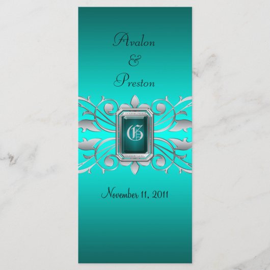 Grand Duchess Silver Scroll Programme de mariage T (Devant)