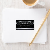 Grand-Duchesse Black Silver Scroll Étiquettes de a (En situation)