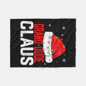 Grand Dude Claus Funny Family Matching Grandpa Chr Fleece Deken (Voorkant (Horizontaal))