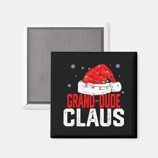 Grand Dude Claus Funny Family Matching Grandpa Chr Magneet (Voorkant / Achterkant)
