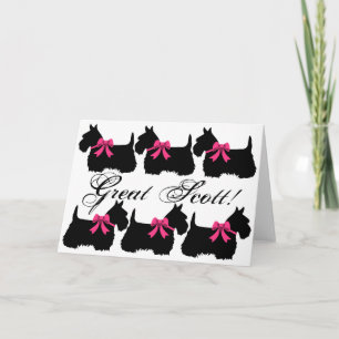 "Grand Écossais !", carte vierge Scottish Terrier