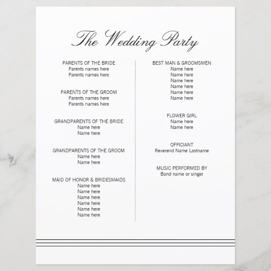 Grand Élégant Noir Blanc Monogramme Programme de m (Dos)