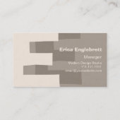 Grand Elegant Rétro E Monogram Carte de visite (Dos)