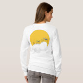Grand elfe s'asseyant sur un nuage, long T-shirt (Dos entier)