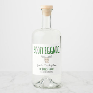 Grand Étiquette de bouteille Eggnog fait maison