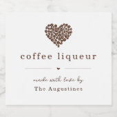 Grand Étiquette de café fait maison (Étiquettes simples)