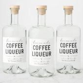 Grand Étiquette de café fait maison (Bouteilles)