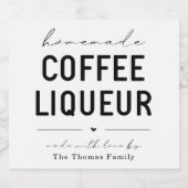 Grand Étiquette de café fait maison (Étiquettes simples)