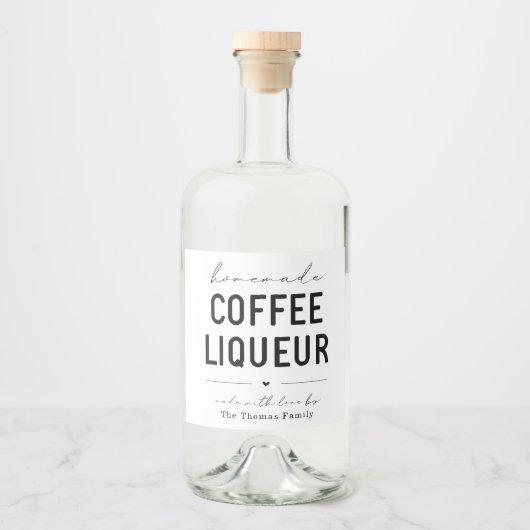 Grand Étiquette de café fait maison (Devant)