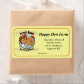 Grand Étiquette de poulets drôle (En situation)