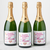 Grand Étiquette de vin original pour maman célibat (Bouteilles)