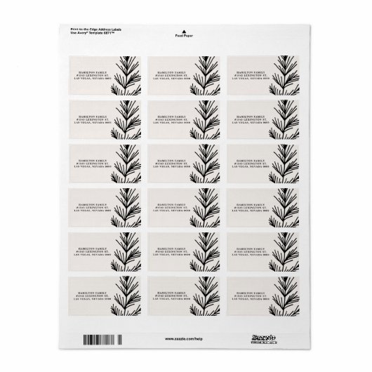 Grand étiquette   et Feuille (Feuille entière)