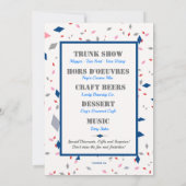 Grand événement d'ouverture Invitation au ruban bl (Dos)