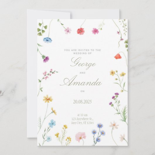 grand faire-part de mariage 2025 (Devant)