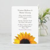 Grand Faire-part de mariage de tournesol jaune (Debout devant)