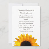 Grand Faire-part de mariage de tournesol jaune (Devant)