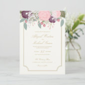 Grand Faire-part de mariage floral (Debout devant)