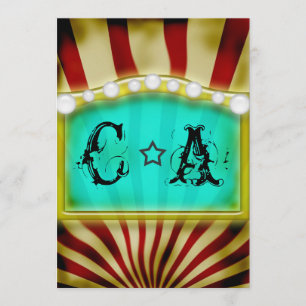 Grand faire-part de mariage Vintage du Cirque