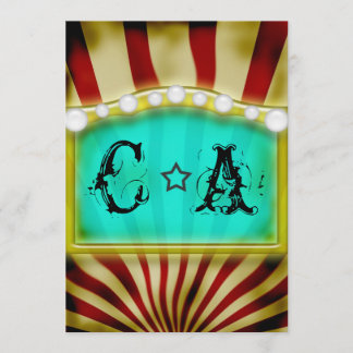 Grand faire-part de mariage Vintage du Cirque