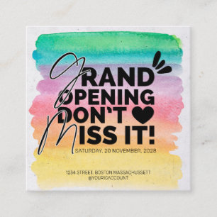 Grand faire-part d'ouverture carte