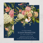 Grand Faire-part funéraire Floral de la Marine (Devant / Derrière)