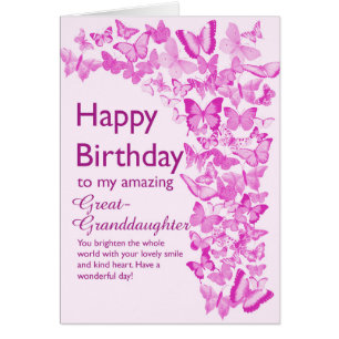 Grand-fille papillons d'anniversaire