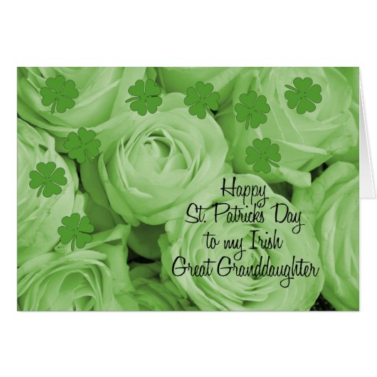 Grand-fille rose irlandaise St. Patrick (Devant horizontal)