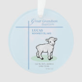 Grand-fils Baptême Lamb Bleu Personnalisé (devant)